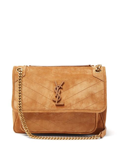 ysl medium leather niki shoulder bag|ysl niki bag suede.